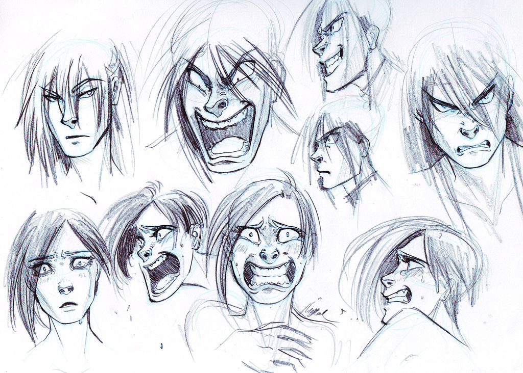 How To Draw Expressions. Part 3 | Drawing tutorials, outline, guades, tips  for artists - Art blog 
