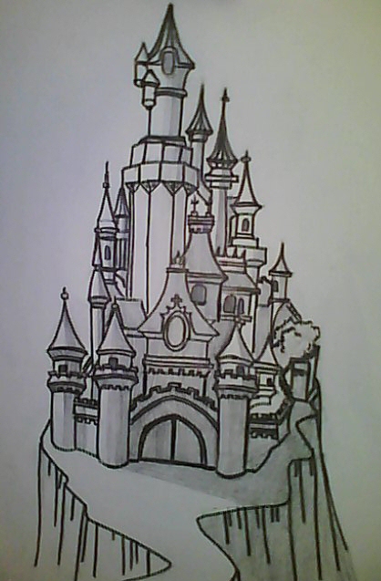 How To Draw a Fantasy Castle | Drawing tutorials, outline, guades, tips for  artists - Art blog - www.swasky.net