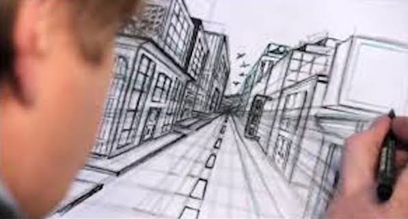 How To Draw a Scene In One Point Perspective